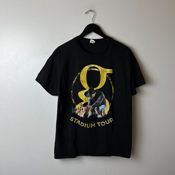Garth Brooks Stadium Tour T Shirt Large L Adult Black Country Music Artist Solid - Picture 10 of 14